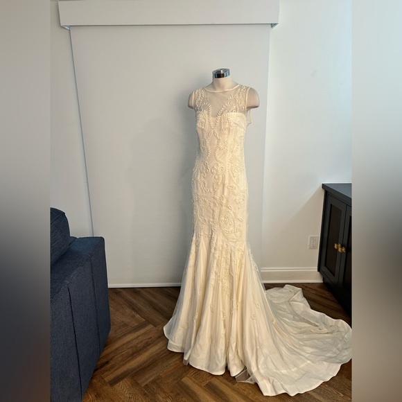 NICOLE MILLER BRIDAL WEDDING DRESS LEIGH OK10000 / PS0004 $3200 SZ 8 - Picture 14 of 17
